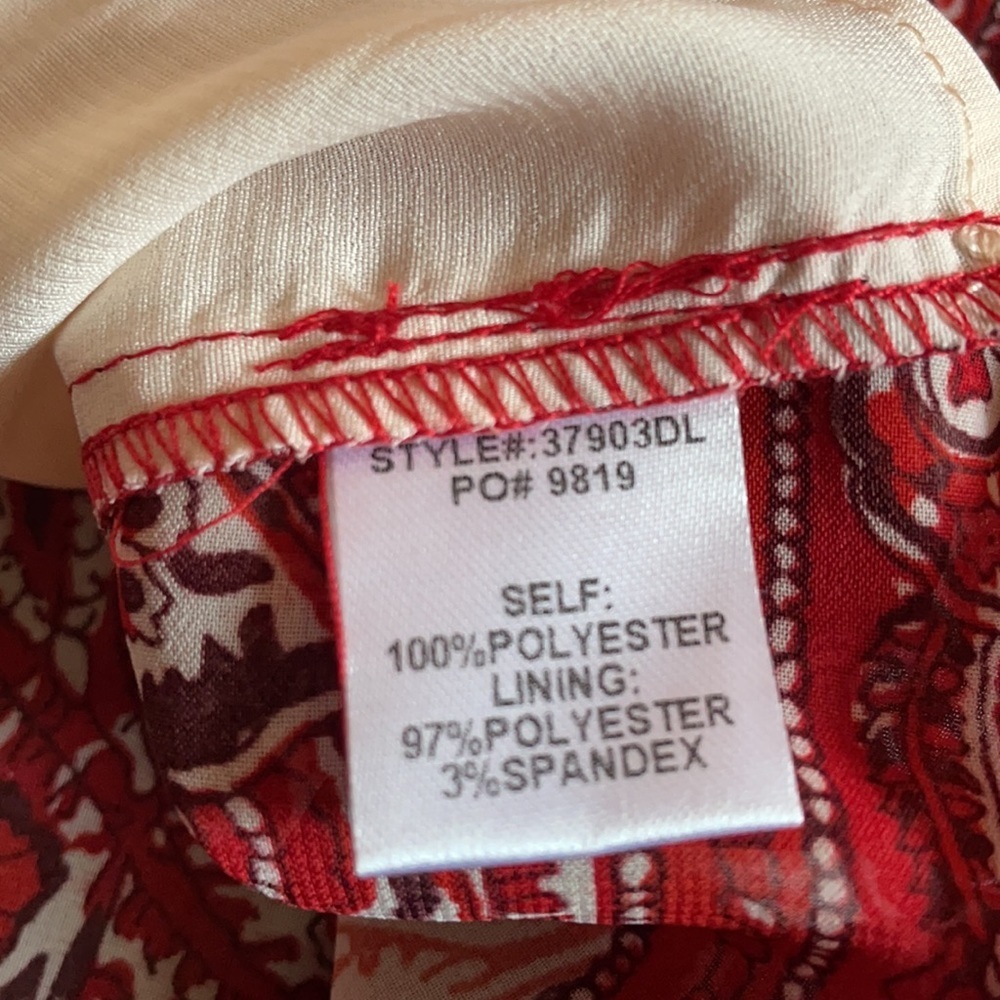 Cold Shoulder Paisley Print Blouse - Picture 7 of 7